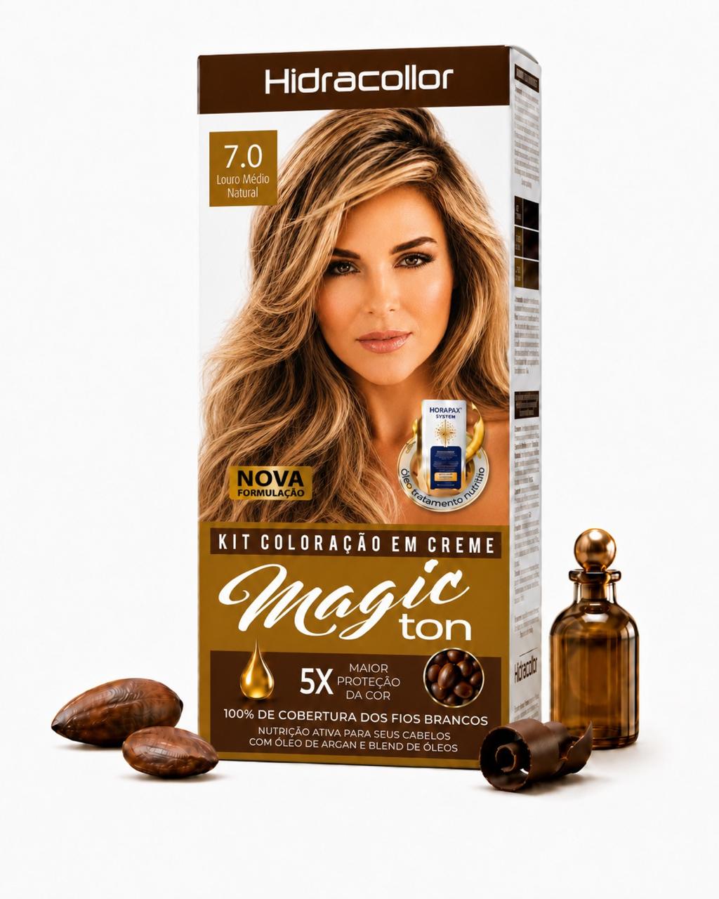 Coloração Creme Hidracollor Louro Médio Natural 7.0