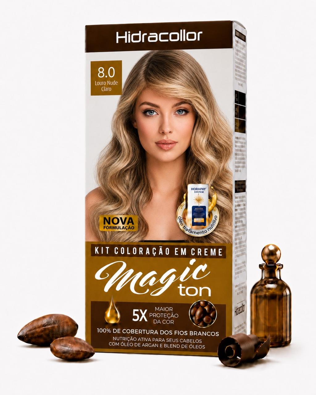 Coloração Creme Hidracollor Louro Nude Claro 8.0