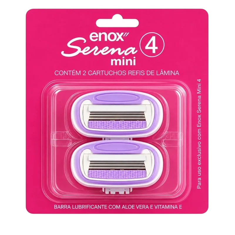 Cartuchos para Aparelho de Depilação Enox Serena Mini 4 com 02 Unidades