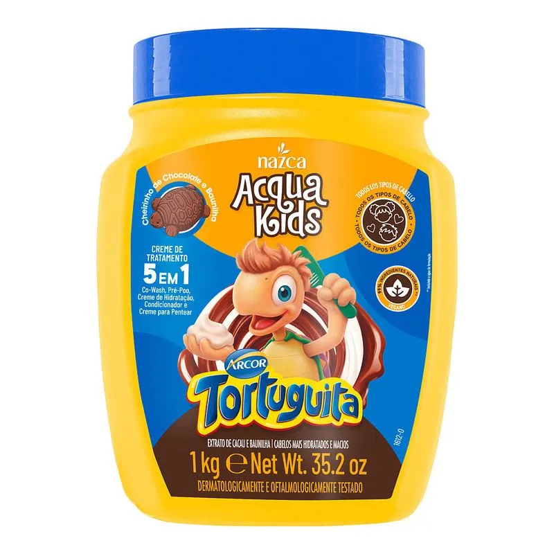 Creme Acqua Kids 5 Em 1 Tortuguita 1Kg