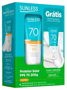 Kit Sunless Corporal FPS70 200G+Mini Facial FPS70 30G Gratis