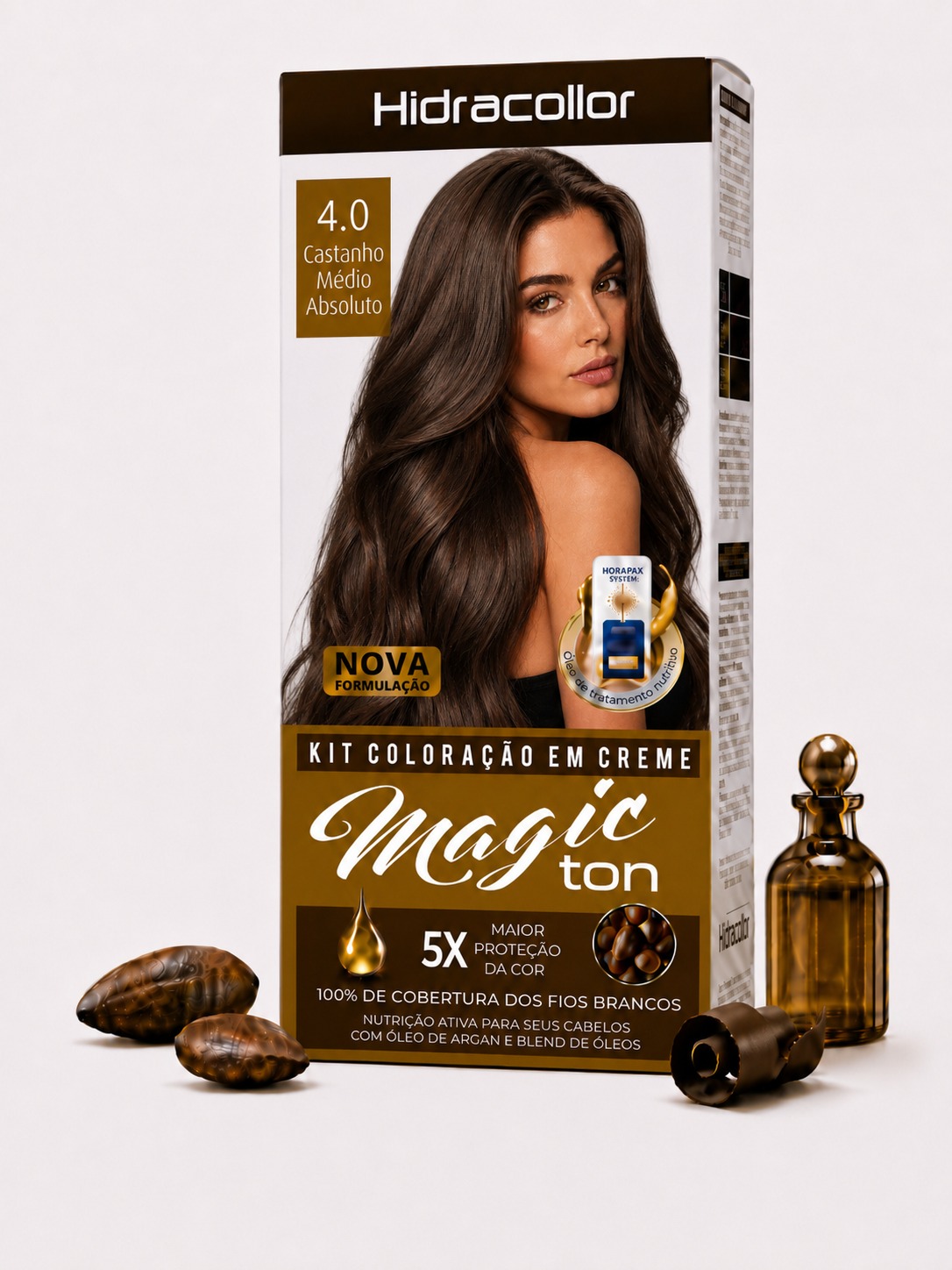 Coloração Creme Hidracollor Castanho Médio Absoluto 4.0