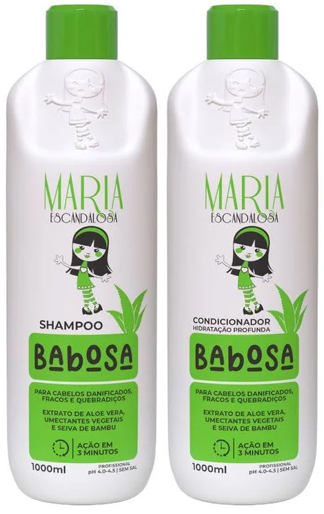 Kit Shampoo + Condicionador Maria Escandalosa Babosa 1L
