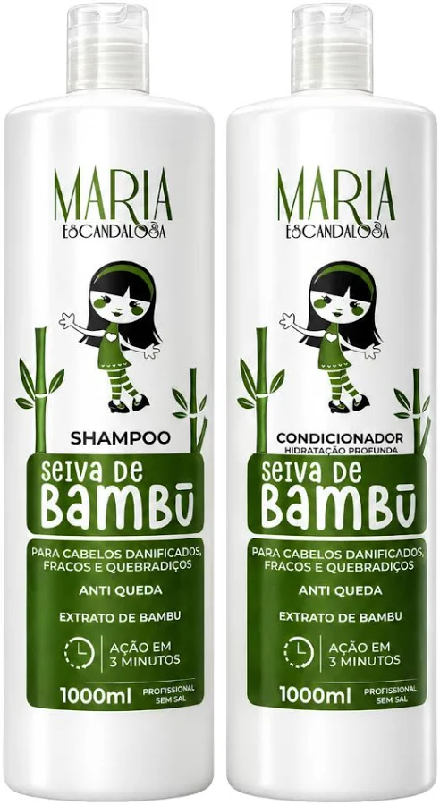 Kit Shampoo + Condicionador Maria Escandalosa Bambu 1L