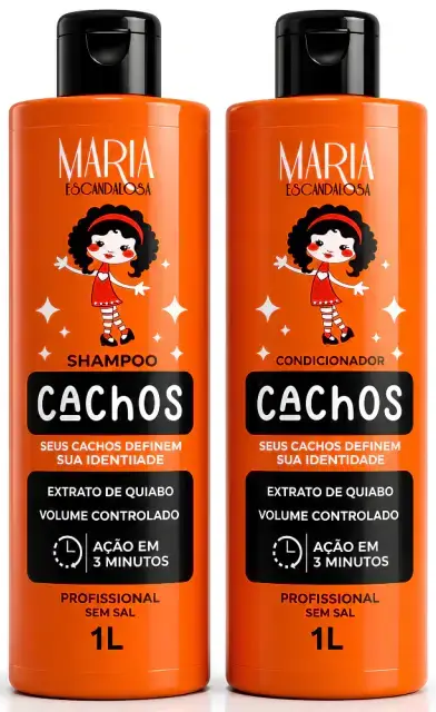 Kit Shampoo + Condicionador Maria Escandalosa Cachos 1L