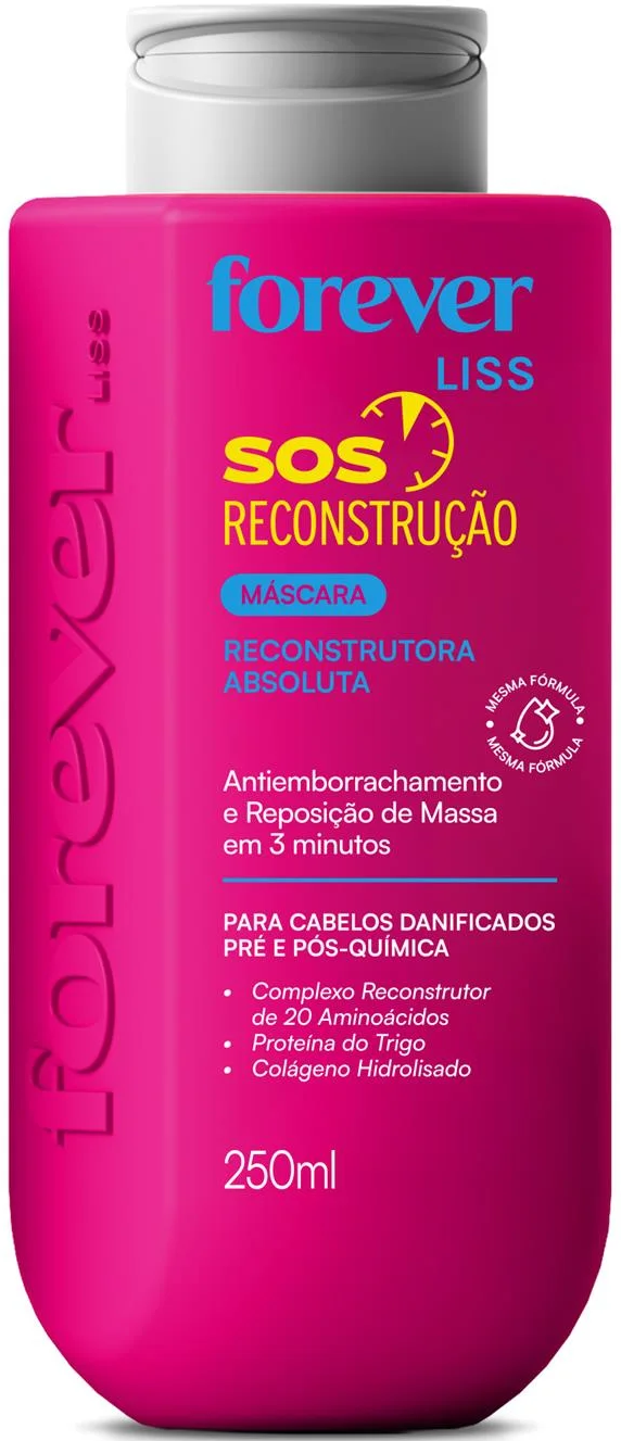 Máscara SOS Reconstrução Forever Liss 250ml.