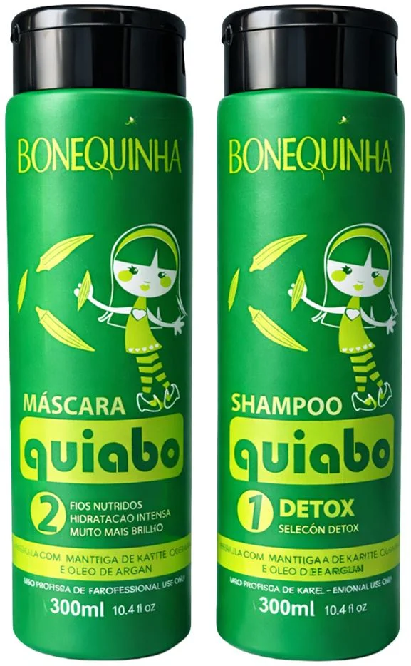 Kit Shampoo + Máscara Maria Escandalosa Quiabo 300ml.