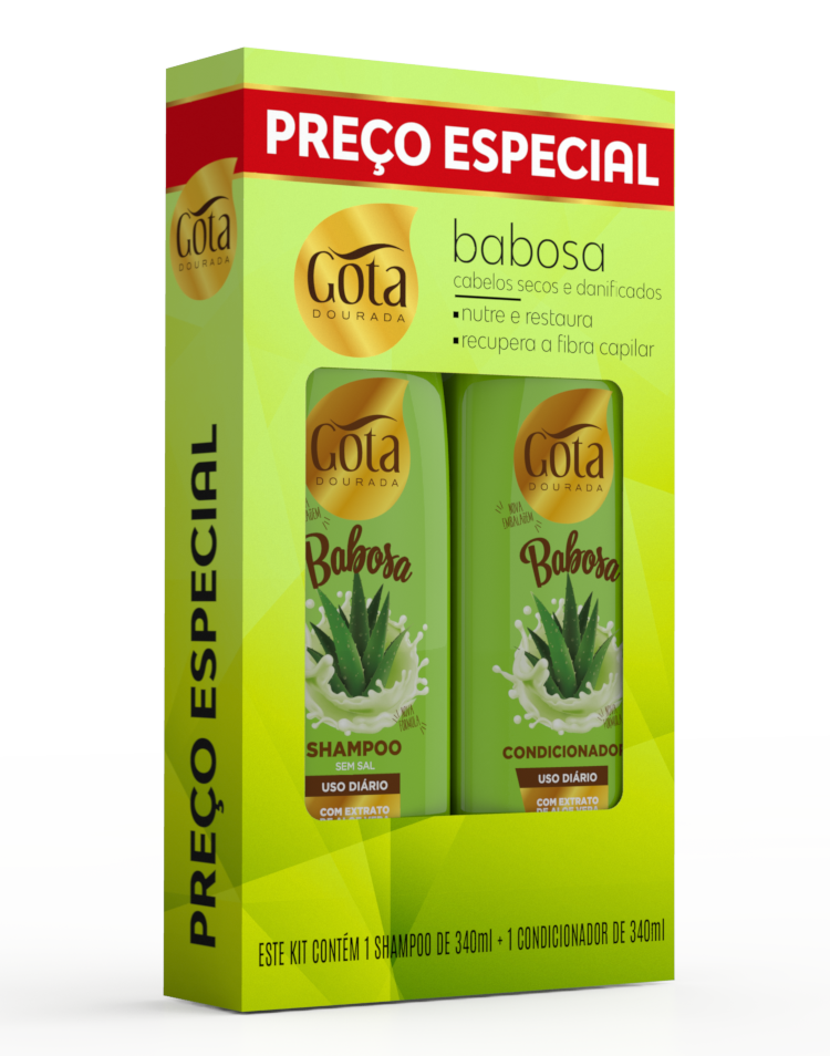 KIT SHAMPOO + CONDICIONADOR BABOSA 340ML