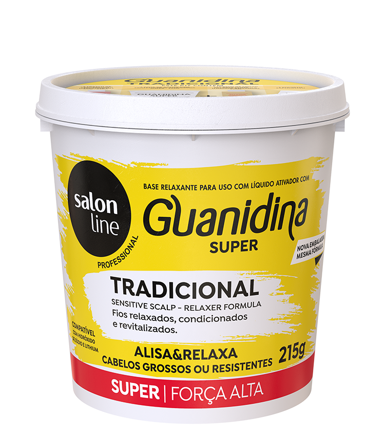 GUANIDINA SALON LINE TRADICIONAL SUPER FORTE ALISA E RELAXA  215GR
