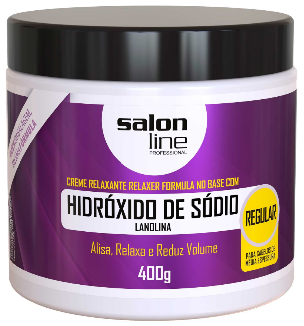 HIDRÓXIDO DE SÓDIO SALON LINE  LANOLINA REGULAR  400GR
