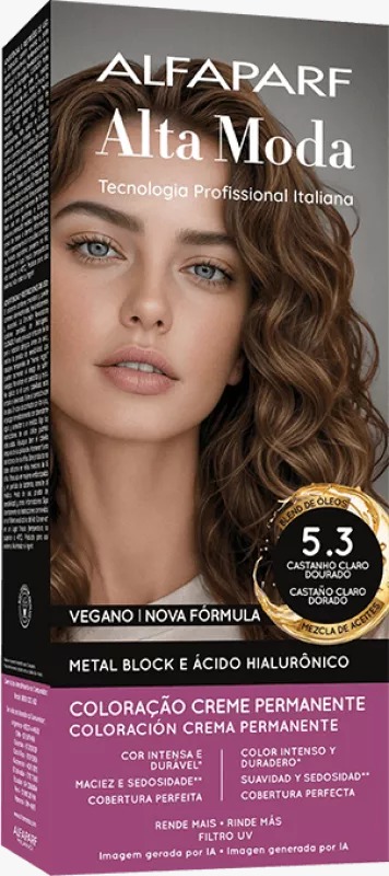 COLORAÇÃO ALFAPARF ALTA MODA 5.3 CASTANHO CLARO DOURADO 150G