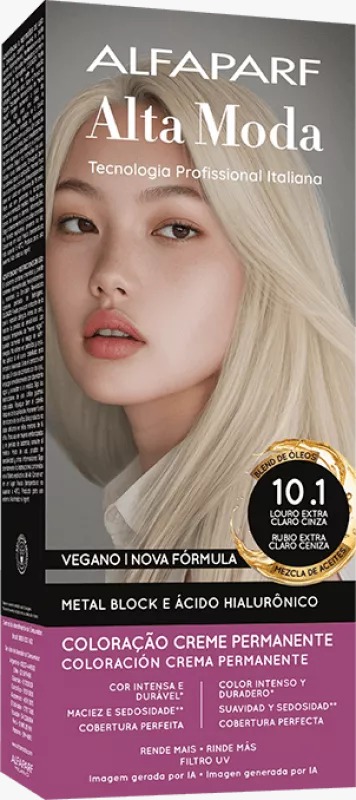 Coloração Alta Moda 10.1 Louro Extra Claro Cinza 150g