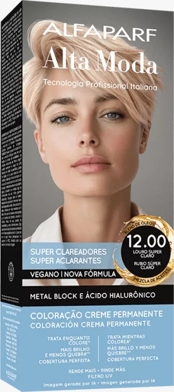 COLORAÇÃO ALFAPARF ALTA MODA 12.00 LOURO PLATINA 150G