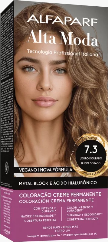 Coloração Alta Moda 7.3 Louro Dourado 150g