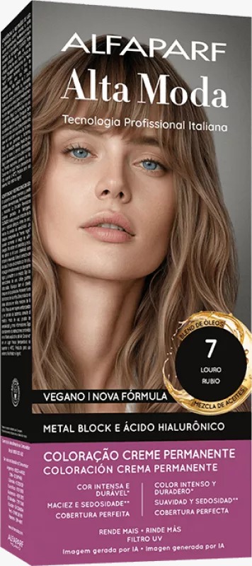 COLORAÇÃO ALFAPARF ALTA MODA 7 LOURO 150G