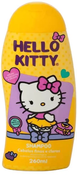 SHAMPOO CIA DA NATUREZA HELLO KITTY CABELOS FINOS E CLAROS 260ML