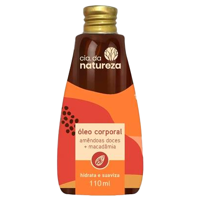 ÓLEO CORPORAL CIA DA NATUREZA AMÊNDOAS DOCE + MACADÂMIA 110ML