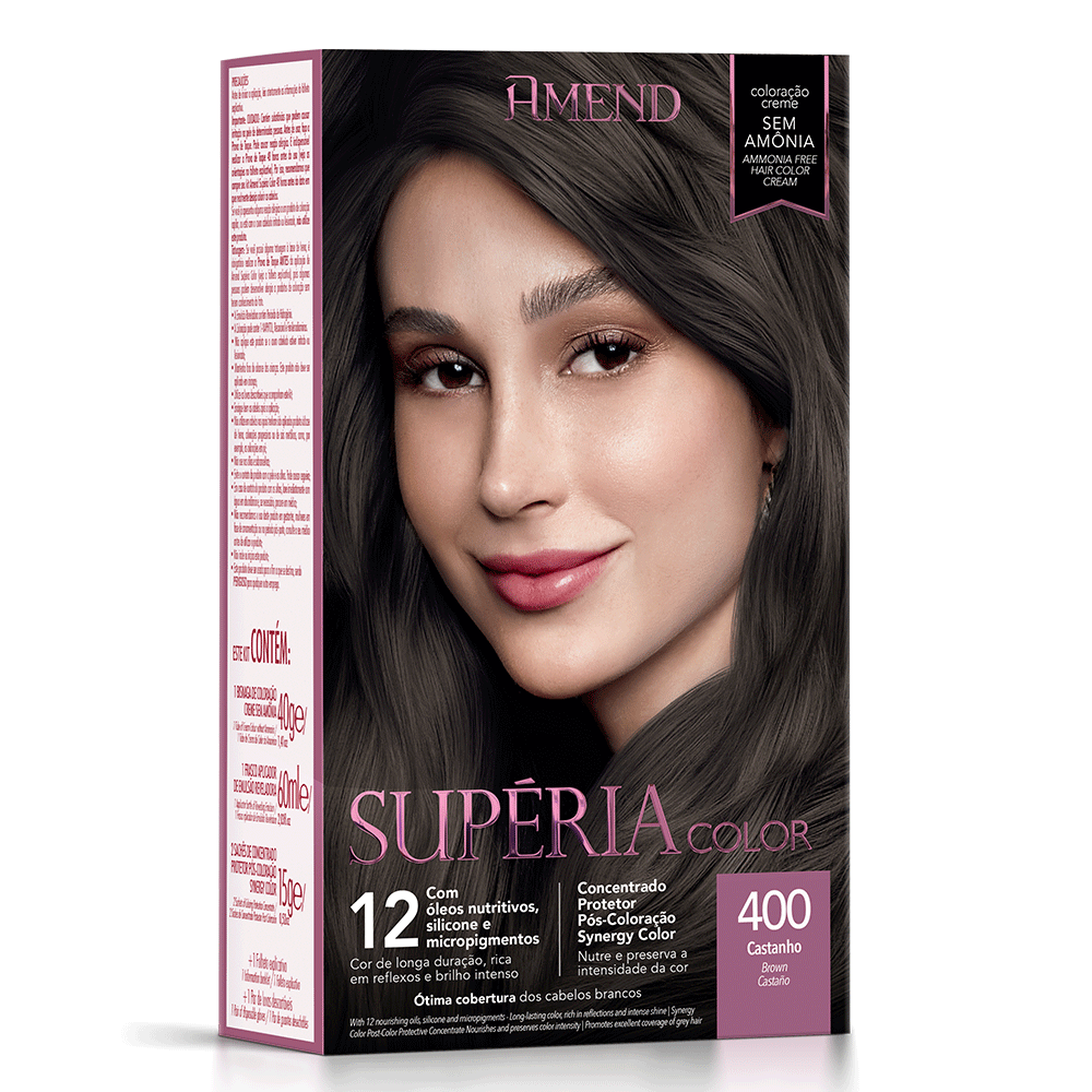 TONALIZANTE SEM AMÔNIA AMEND SUPERIA COLOR 400 CASTANHO