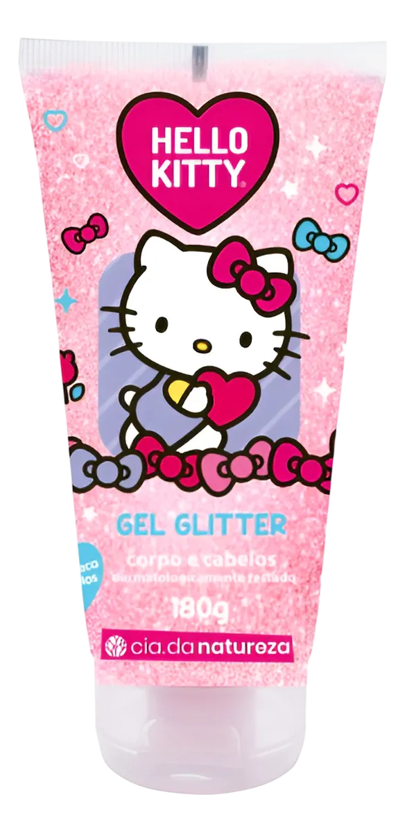 Gel Glitter Corpo e Cabelos Hello Kitty 180g