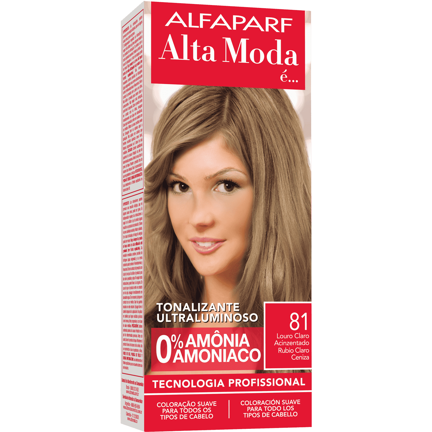 TONALIZANTE ALFAPARF ALTA MODA 8.1 LOURO CLARO ACINZENTADO 120G