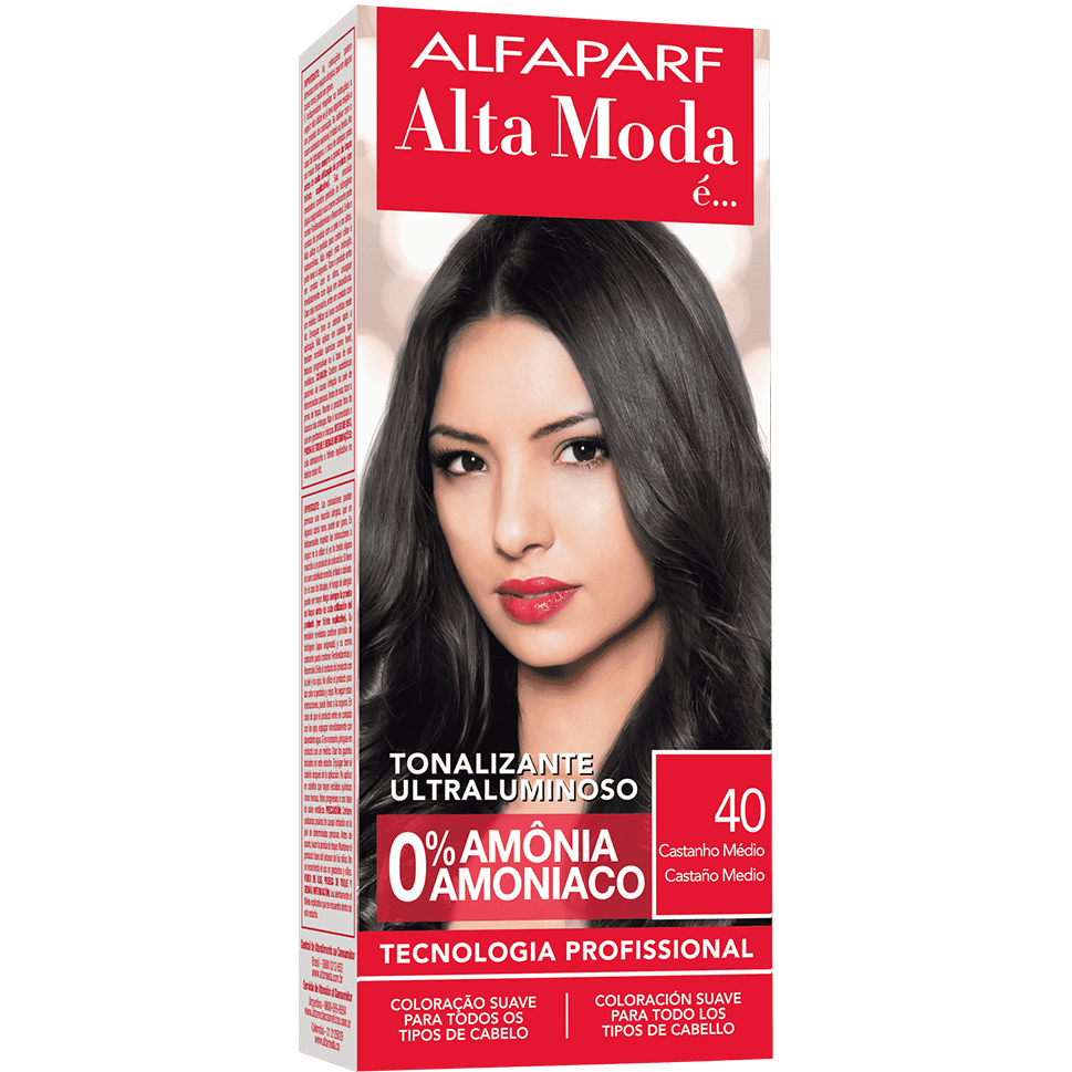 TONALIZANTE ALFAPARF ALTA MODA 4.0 CASTANHO MÉDIO 120G