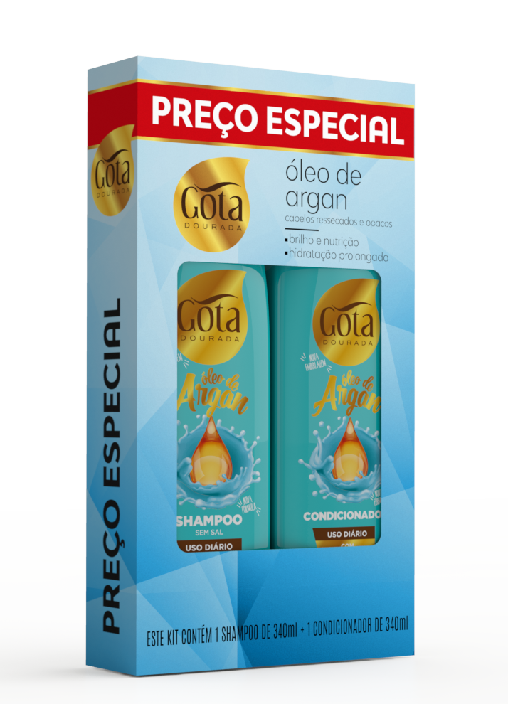 KIT SHAMPOO + CONDICIONADOR ÓLEO DE ARGAN 340ML
