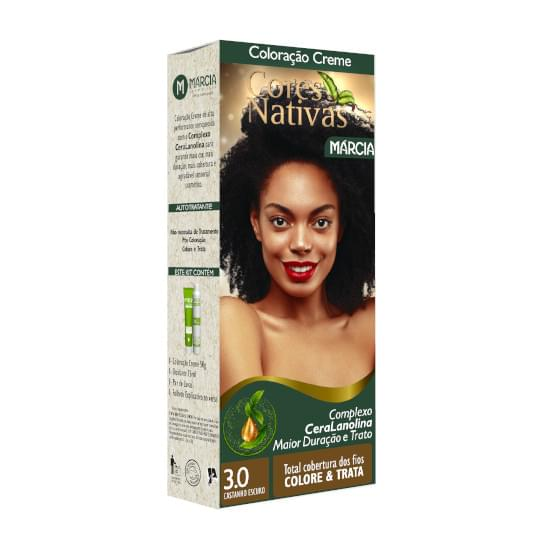 COLORAÇÃO CREME MÁRCIA CASTANHO ESCURO 3.0