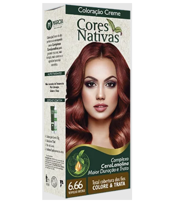 COLORAÇÃO CREME MÁRCIA VERMELHO INTENSO 6.66 