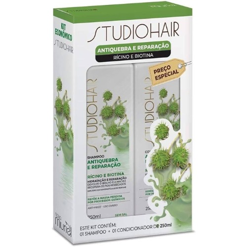 KIT STUDIO HAIR SHAMPOO E CONDICIONADOR ANTIQUEBRA REPAR 250ML