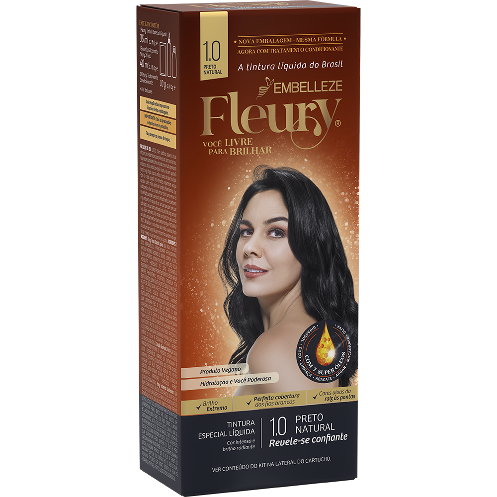 TINTURA FLEURY PRETO 1.0 EMBELLEZE
