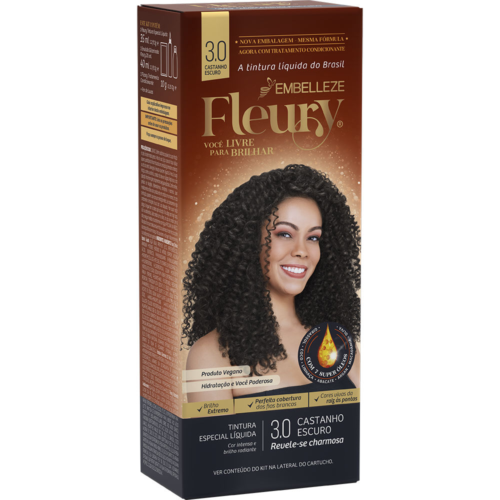TINTURA FLEURY CASTANHO ESC 3.0 EMBELLEZE