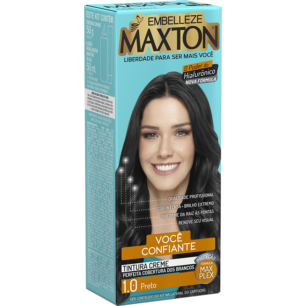TINTURA MAXTON PRETO 1.0 EMBELLEZE
