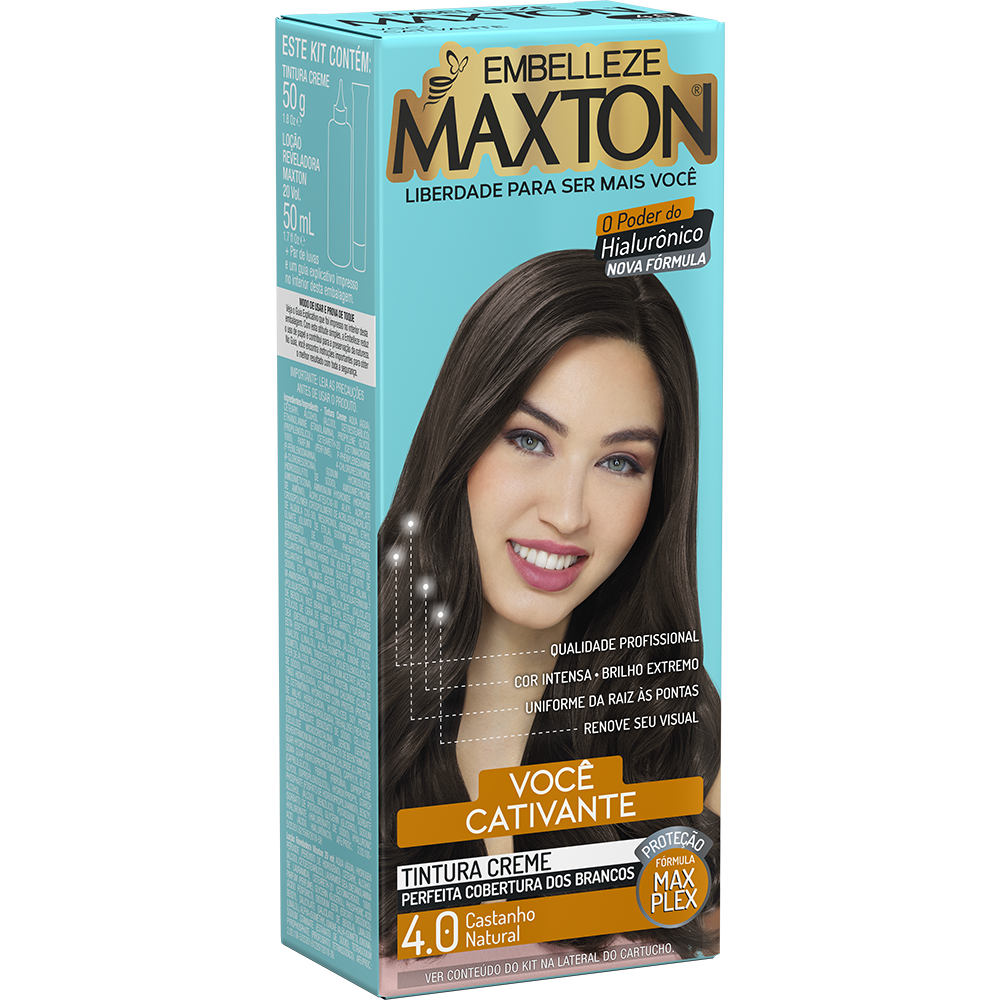TINTURA MAXTON CASTANHO NATURAL 4.0 EMBELLEZE