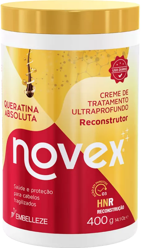 CREME TRATAMENTO NOVEX QUERATABSOLUTA 400G EMBELLEZE