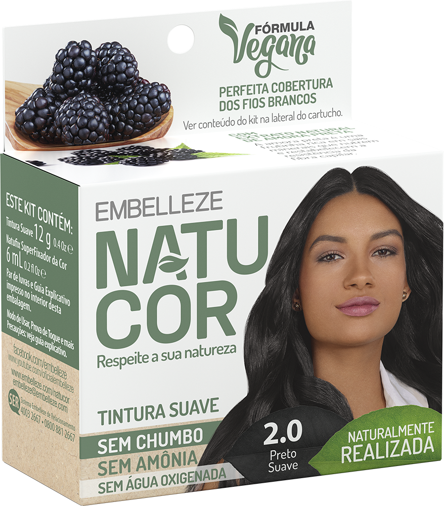 TINTURA NATUCOR PRETO SUAVE 2.0 TINTURA EMBELLEZE