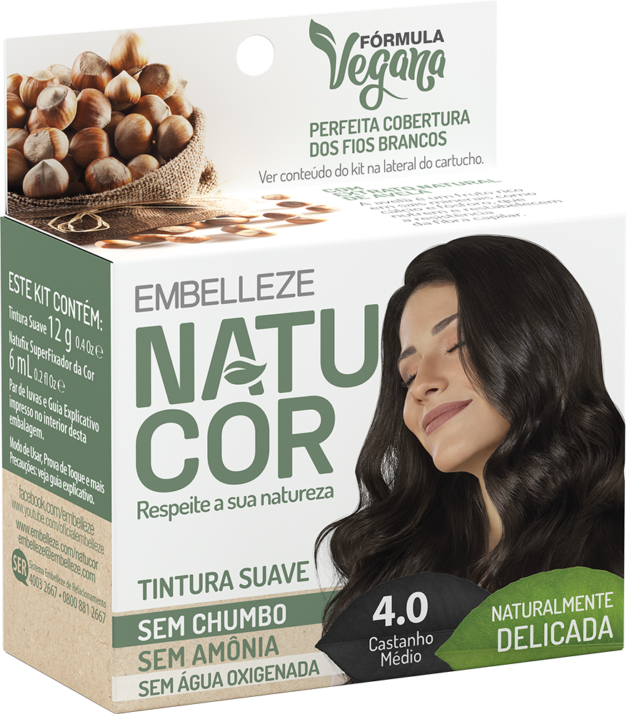 TINTURA NATUCOR CASTANHO MEDIO 4.0 EMBELLEZE