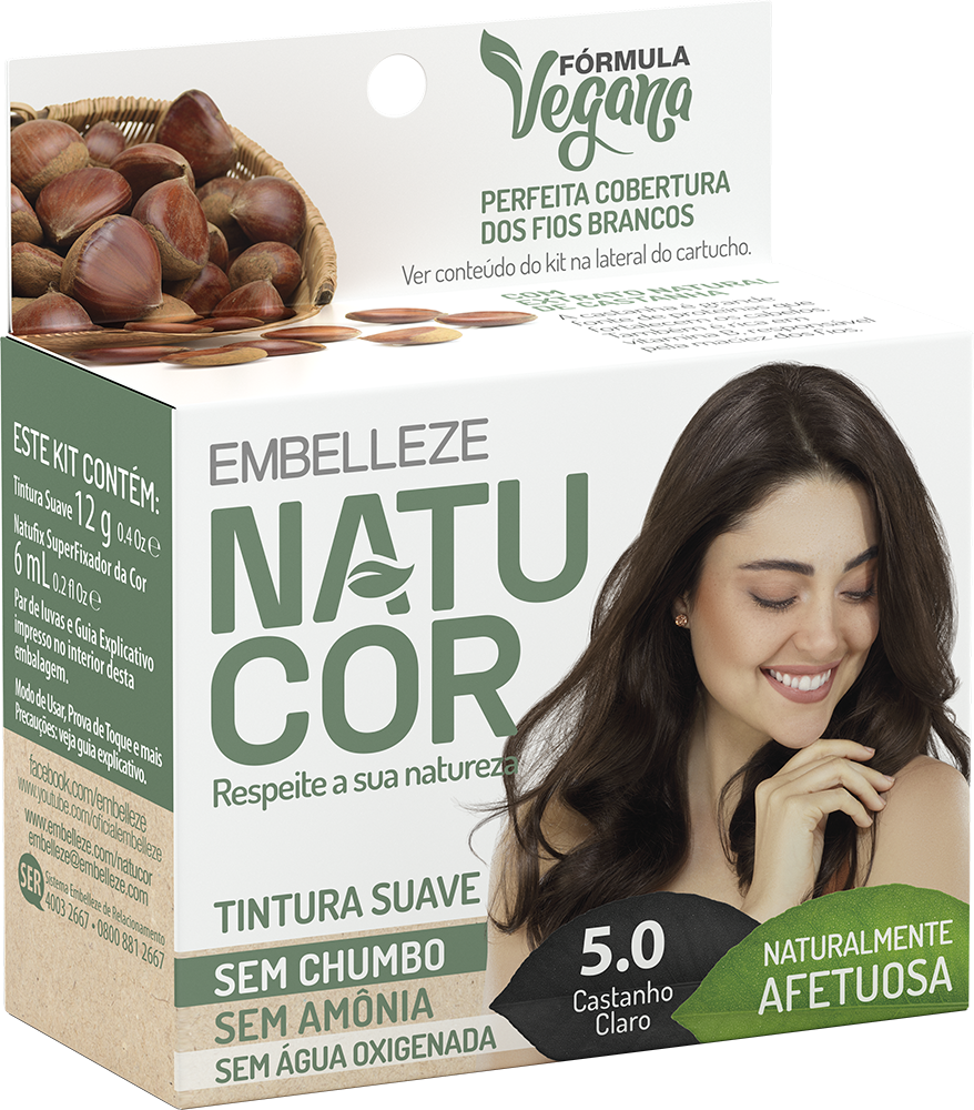 TINTURA NATUCOR CASTANHO CLARO 5.0 EMBELLEZE