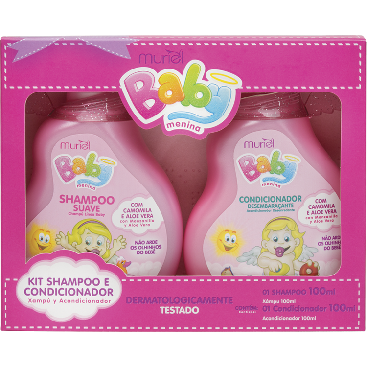 KIT BABY MURIEL ROSA SHAMPOO E CONDICIONADOR 100ML