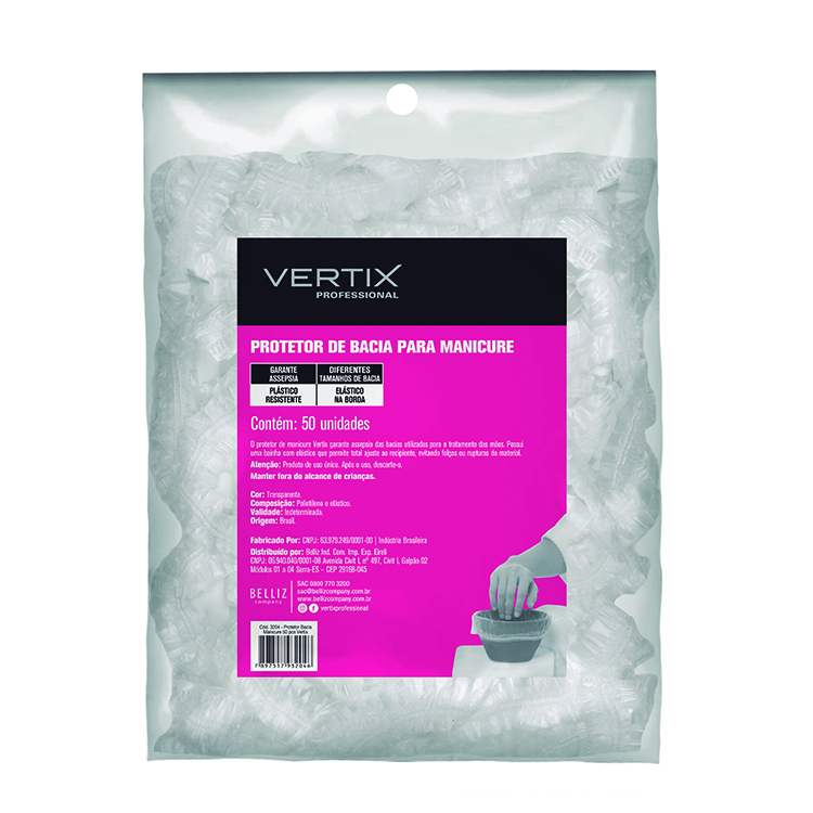 Protetor Bacia Manicure 50 Pecas Vertix