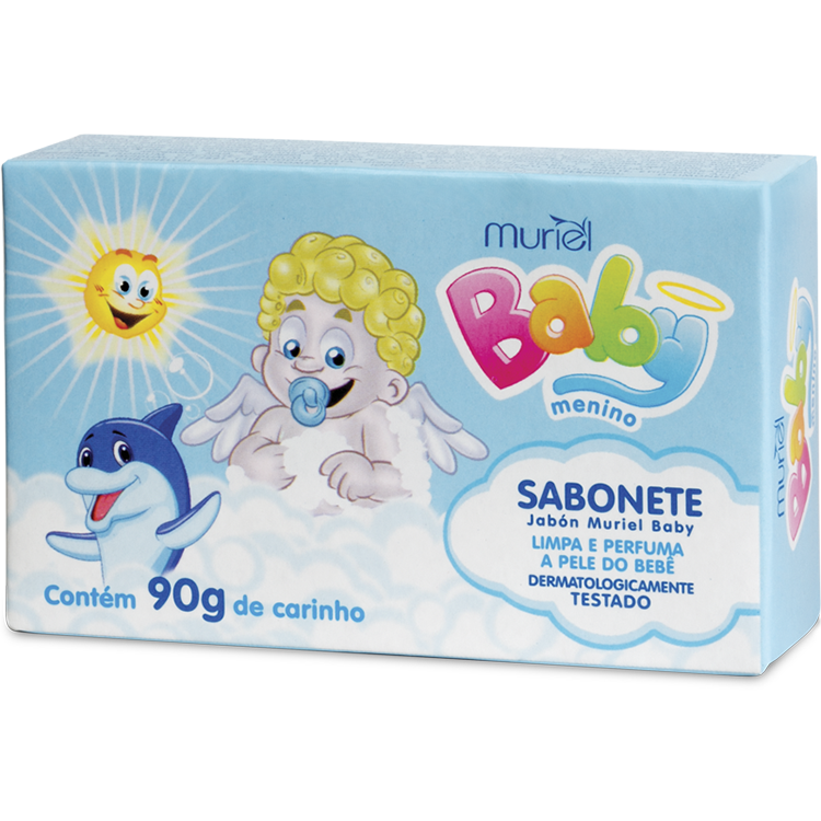 SABONETE EM BARRA BABY MURIEL AZUL 90G