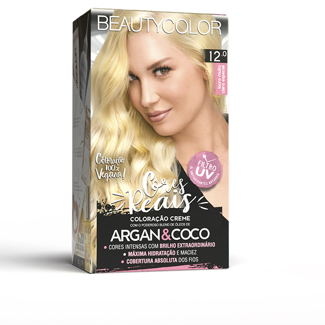 COLORAÇAO CREME PERMANANTE KIT BEAUTYCOLORAÇAOOR 12.0 LOURO MUITO CL ESPECIAL