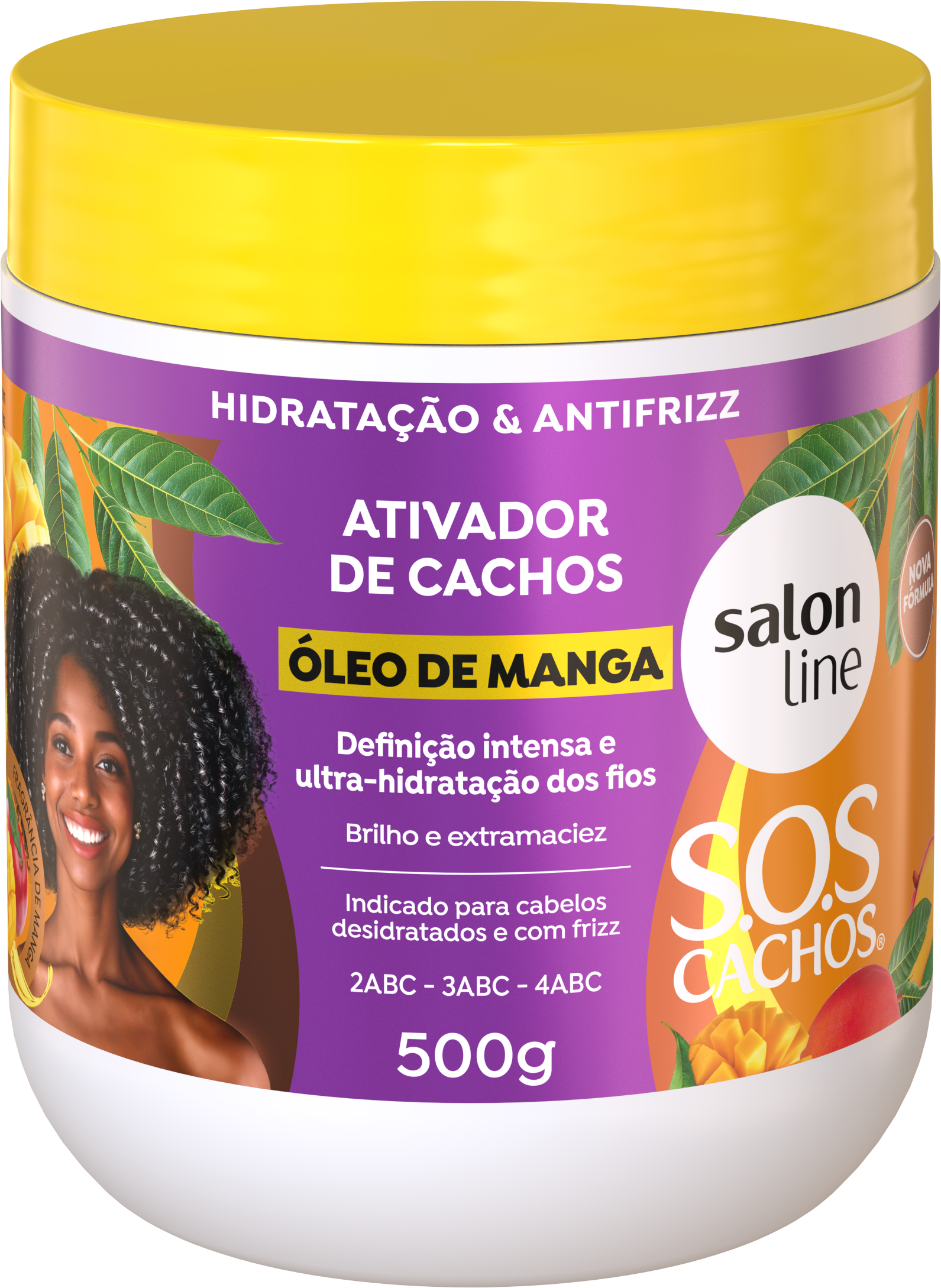 ATIVADOR DE CACHOS SALON LINE SOS CACHOS ÓLEO DE MANGA  500G