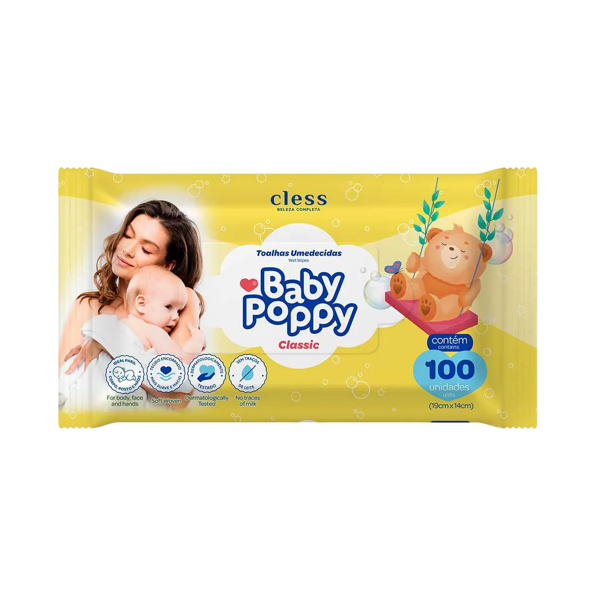 TOALHA UMED BABY POPY PREMIUM C/100