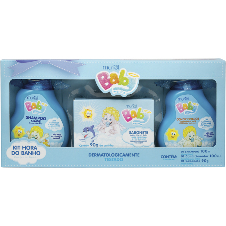 KIT HORA DO BANHO BABY MURIEL AZUL